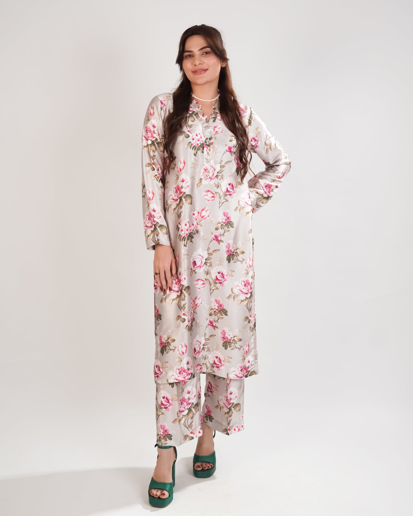 Printed Silk 2piece