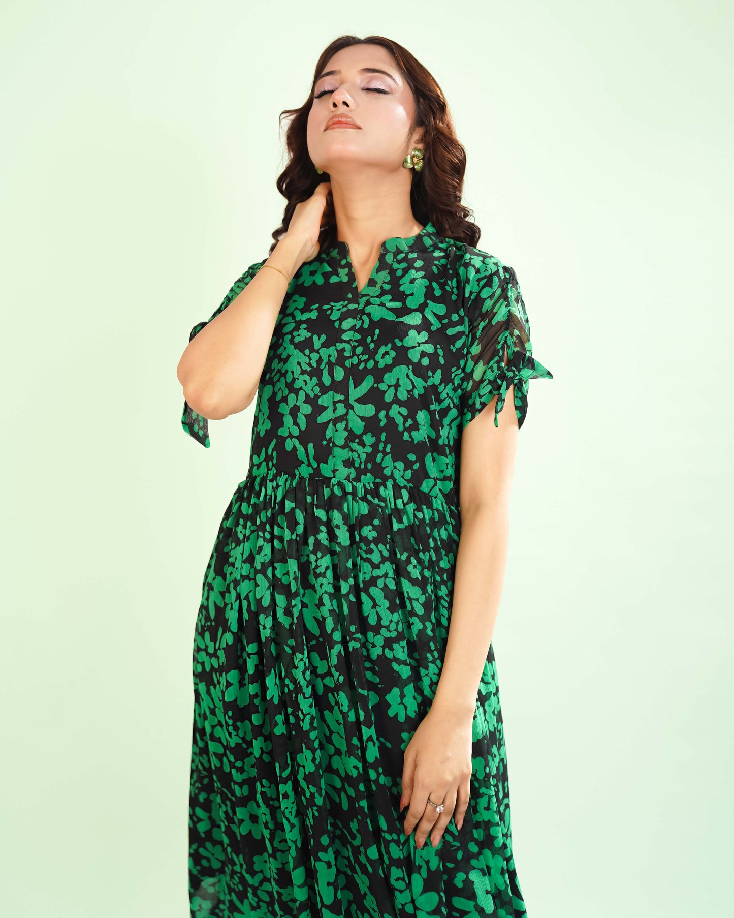 Printed Shiffon Frock