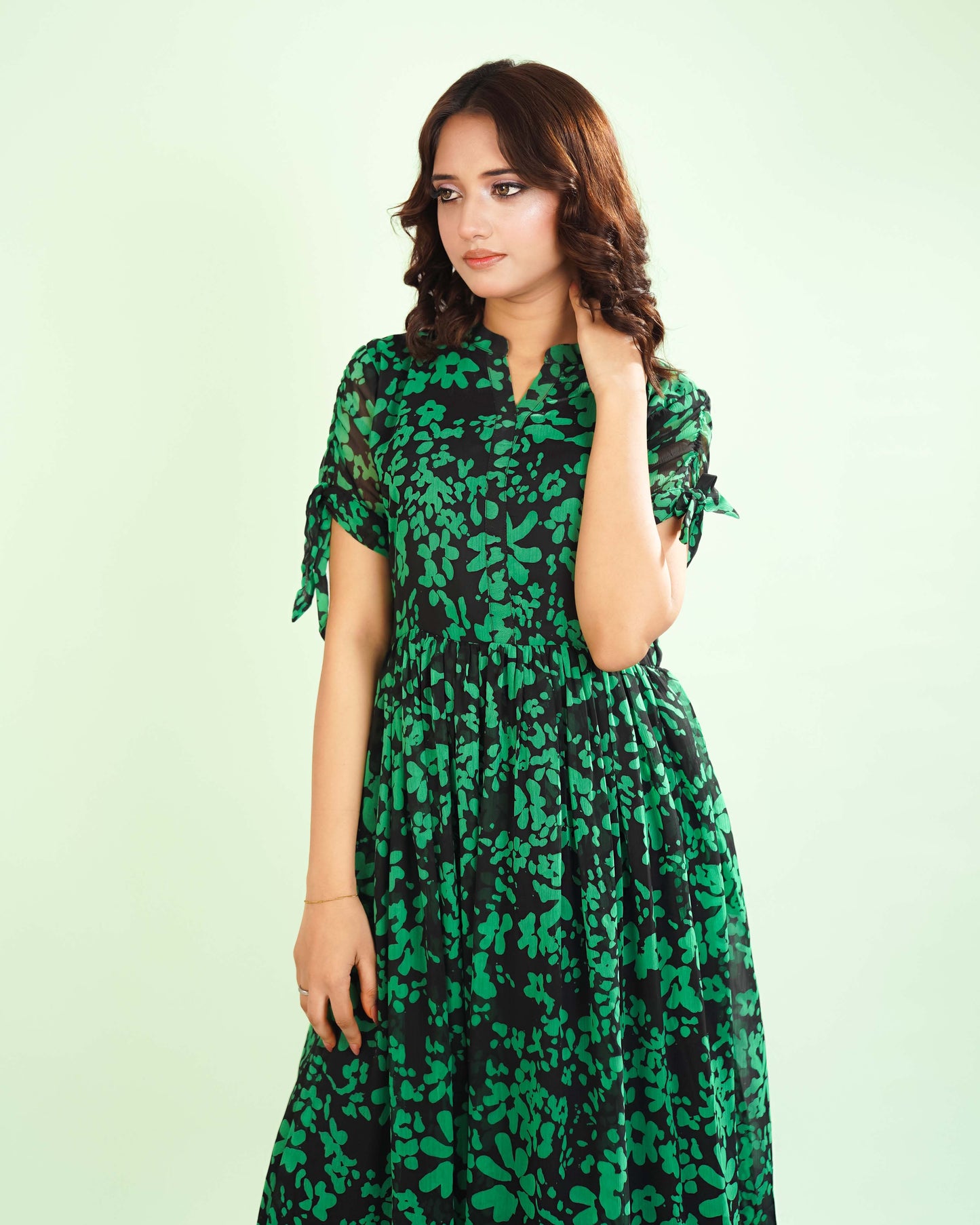 Printed Shiffon Frock