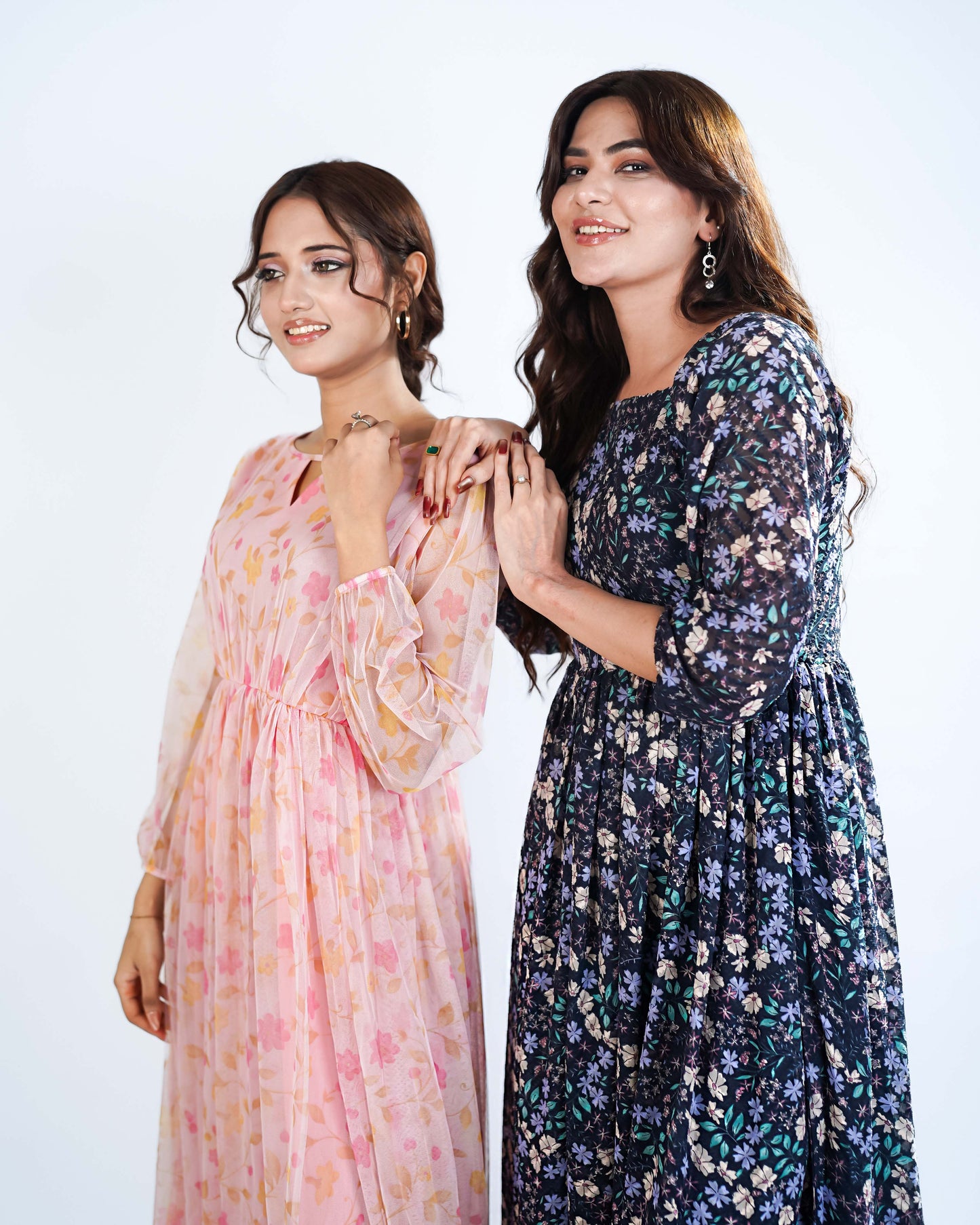 Printed Broshia Shiffon Frock