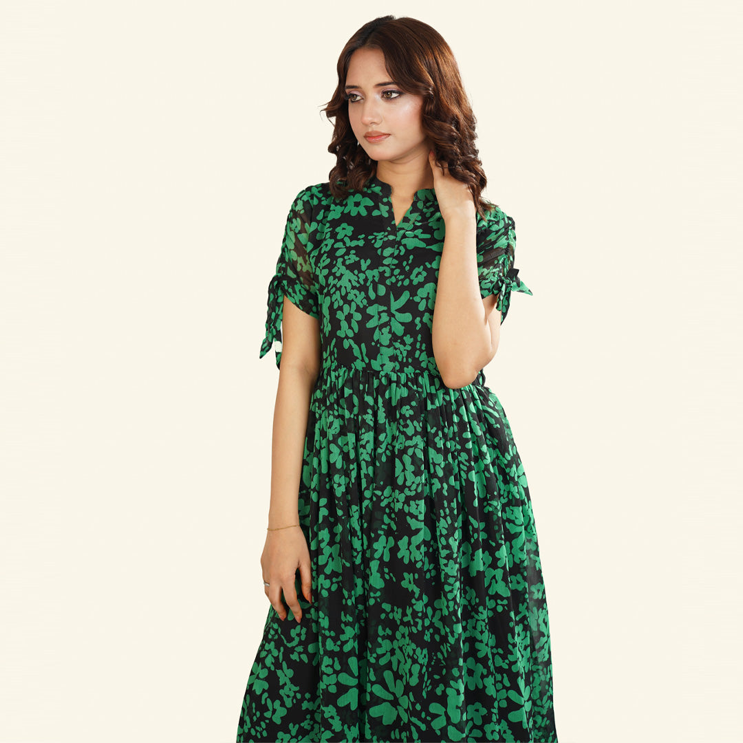 Printed Shiffon Frock