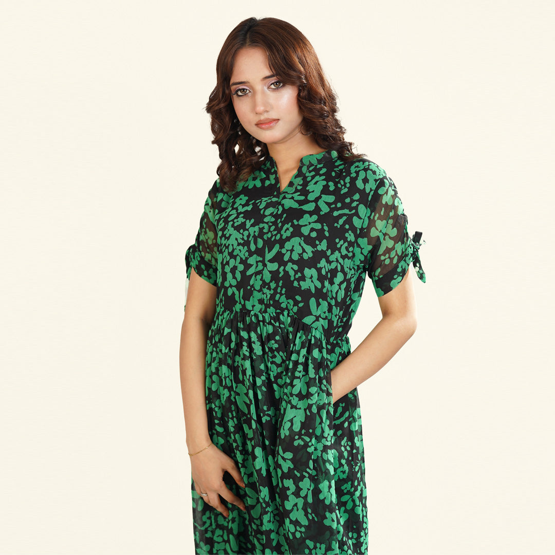 Printed Shiffon Frock