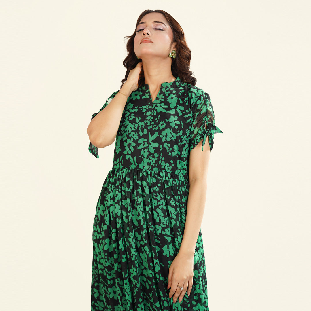 Printed Shiffon Frock
