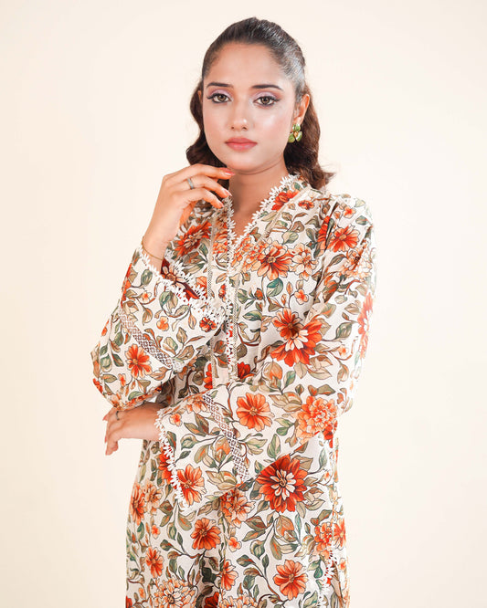 Printed Arabic Lawn 2piece