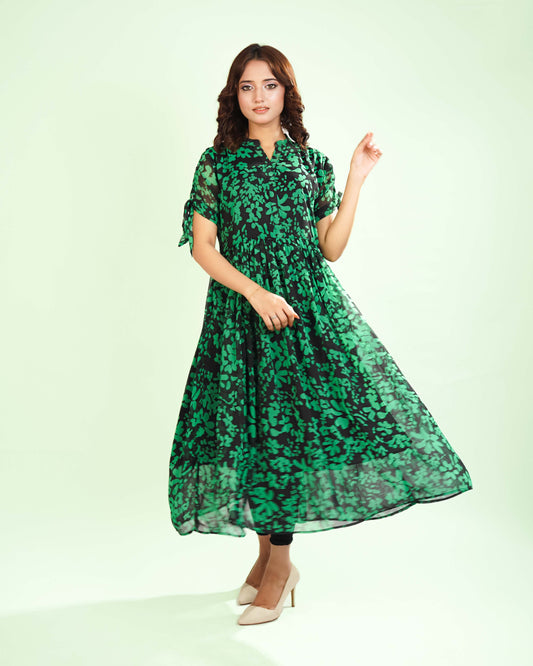 Printed Shiffon Frock