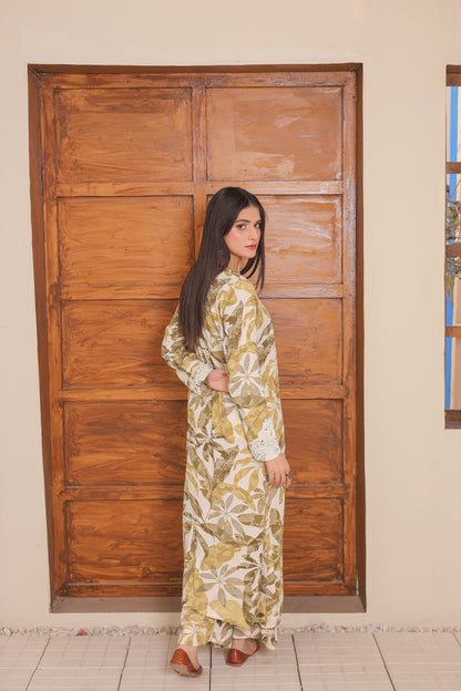 Stitched / viscose Linen