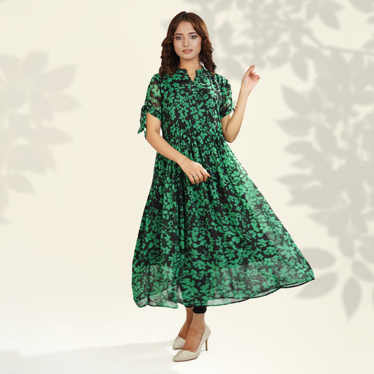 Printed Shiffon Frock