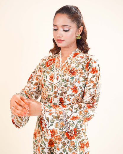 Printed Arabic Lawn 2piece
