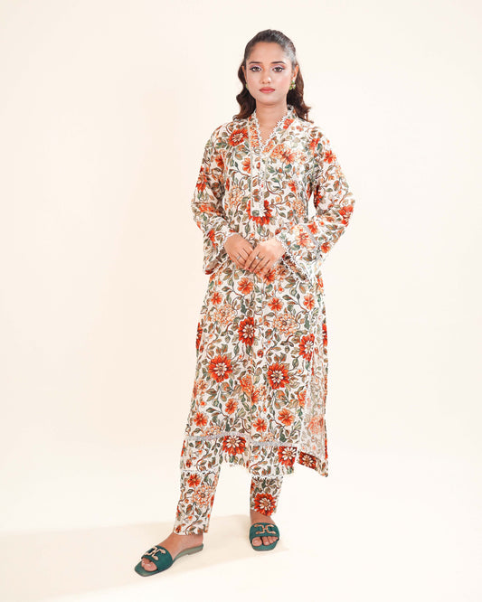 Printed Arabic Lawn 2piece