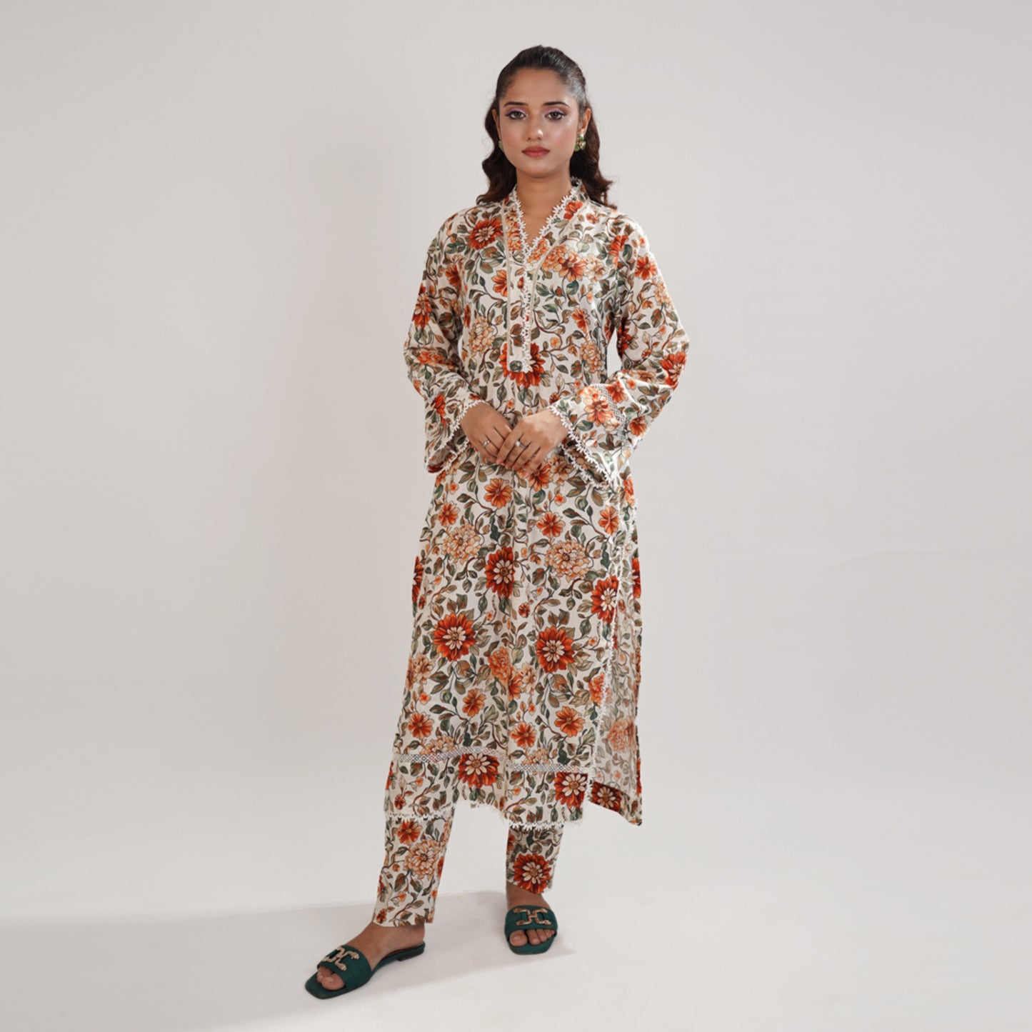 Printed Arabic Lawn 2piece